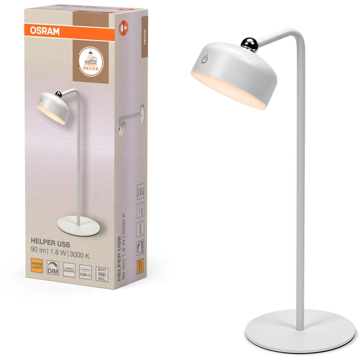 Osram Decor Help klemmelampe, hvid