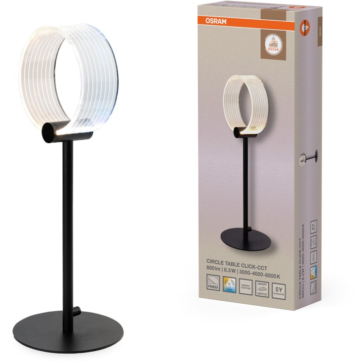 OSRAM DECOR Circle Table Click CCT 800lm 8,3W/830+840+865 sort