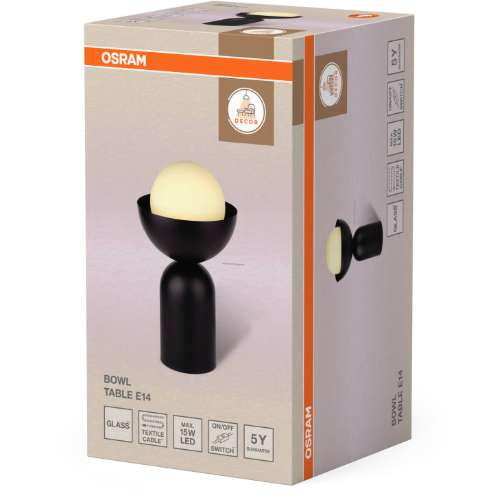 Osram Decor Bowl bordlampe, sort