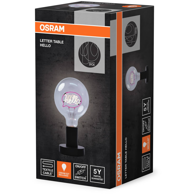OSRAM 1906 Letter Table Hello 1,2W E27