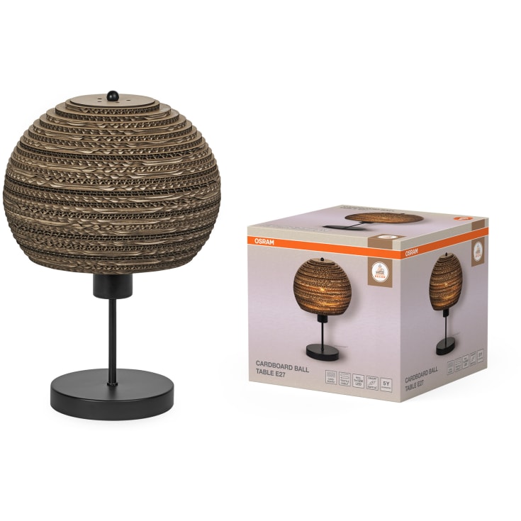 OSRAM DECOR Cardboard Ball Table 1XE27 brun