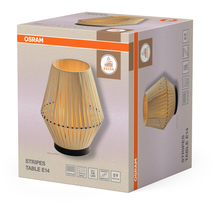 Osram Decor Stripes bordlampe, beige