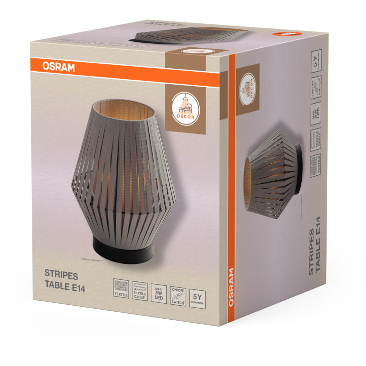 Osram Decor Stripes bordlampe, grå
