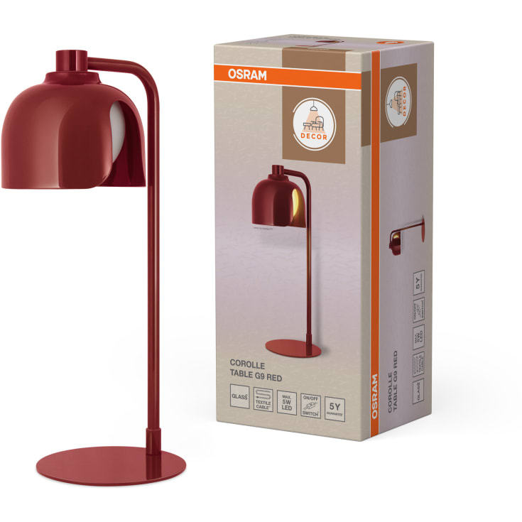Osram Decor Corolle bordslampa, röd