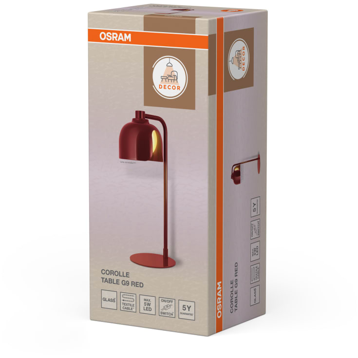 Osram Decor Corolle bordlampe, rød