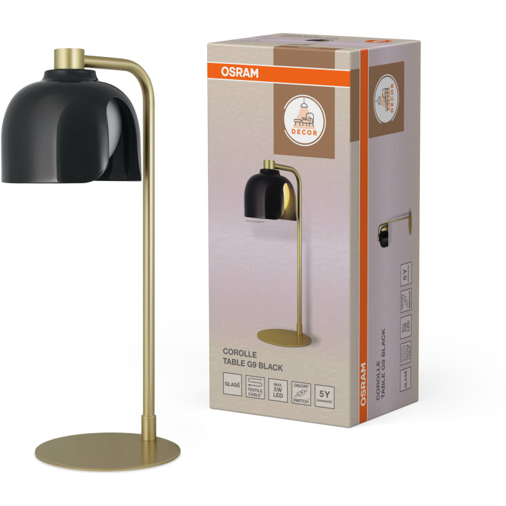 Osram Decor Corolle bordlampe, sort