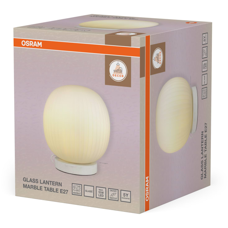 Osram Decor Lantern bordslampa, marmor