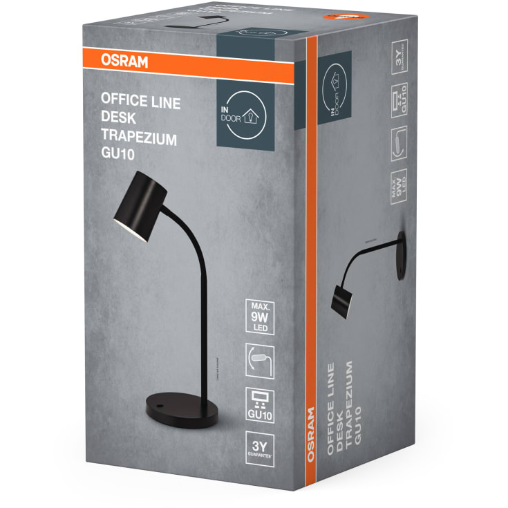 Osram Trapezium skrivebordslampe, sort