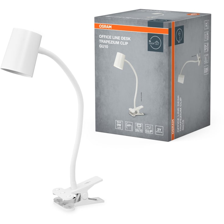 Osram Trapezium klemmelampe, hvid