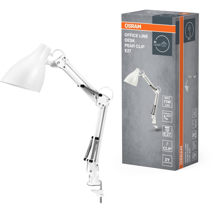 Osram Office klemmelampe, hvid