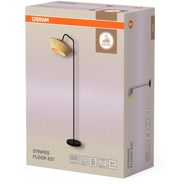 Osram Decor Stripes gulvlampe, beige