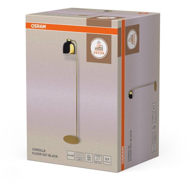Osram Decor Corolle gulvlampe, sort