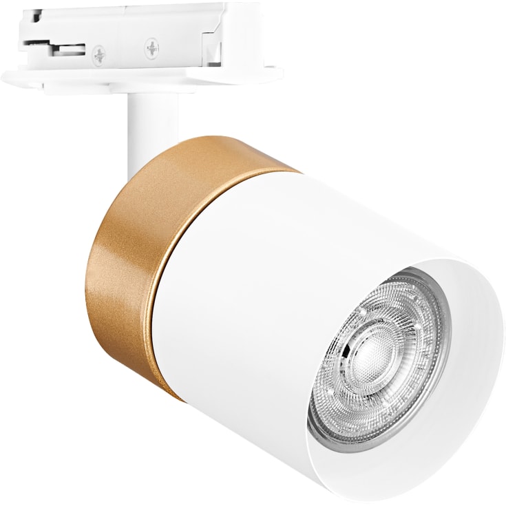 Osram Tracklight 1F Cylinder skinnespot, guld/hvid