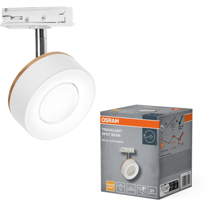 Osram Tracklight 1F Beam skenspotlight, vit