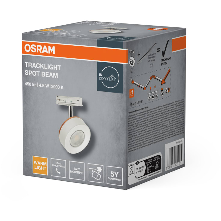 Osram Tracklight 1F Beam skenspotlight, vit
