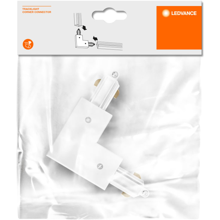 Osram Tracklight 1F vinkelstykke, hvid