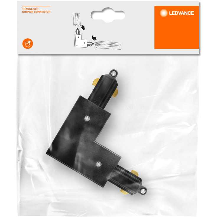 Osram Tracklight 1F vinkelstykke, sort