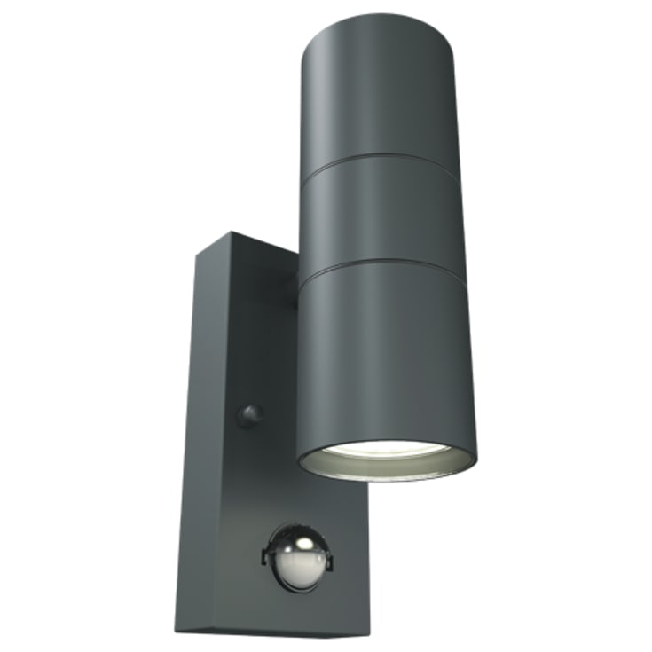 4lite Marinus Sleek utomhus vägglampa med sensor, antracit