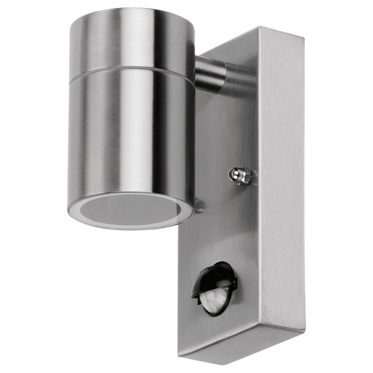 4lite Marinus Sleek vägglampa utomhus med sensor, rostfritt stål