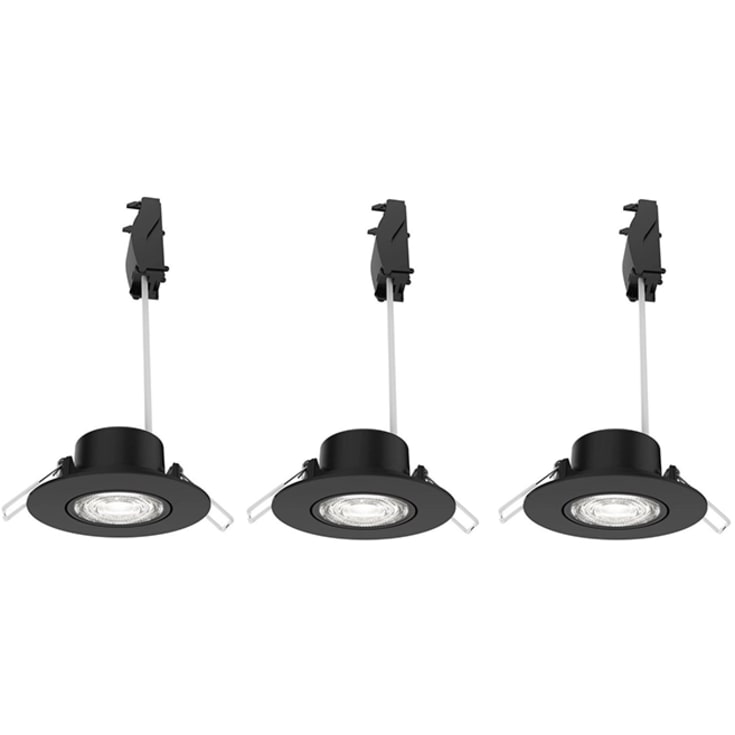 Philips Cilantro indbygningsspot, sort, 3-pak