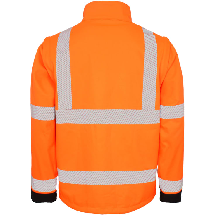 Lyngsøe 2-i-1 softshelljakke, Hi-Vis Orange/Sort, 2XL