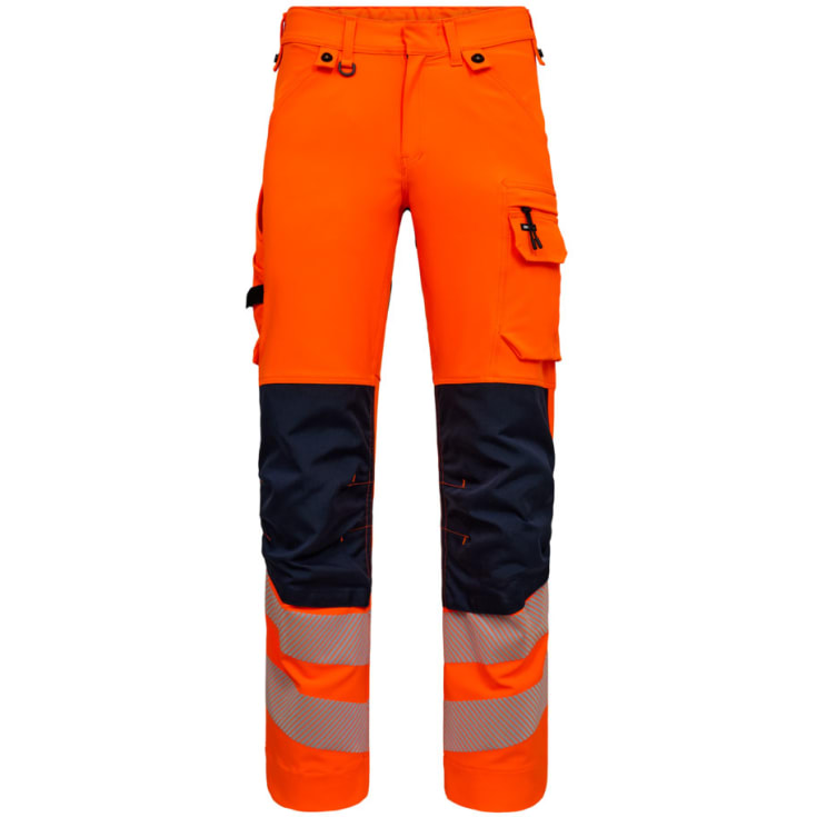 Engel Safety arbejdsbukser full stretch, Orange/Blue Ink, 124