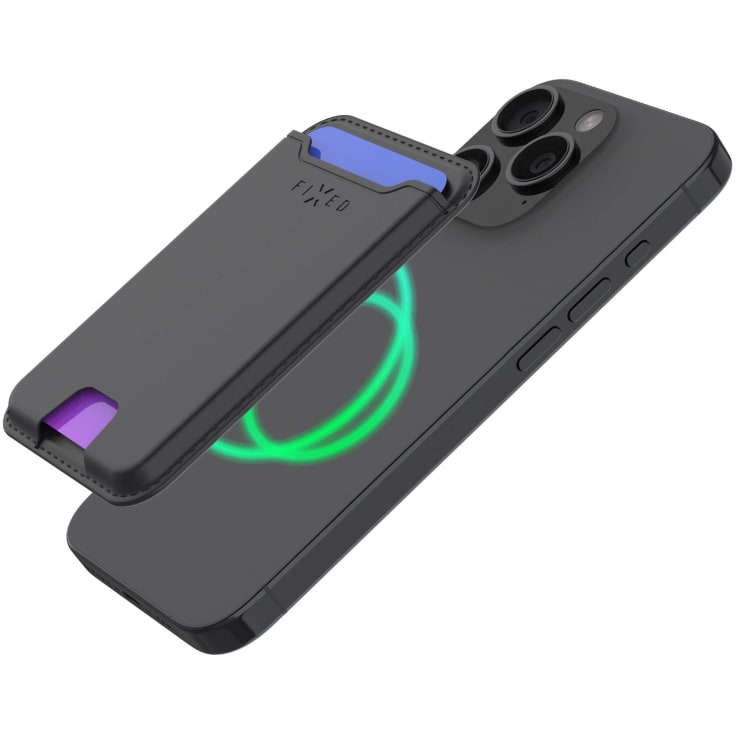 Fixed lommebok tracker, Apple Find My, svart