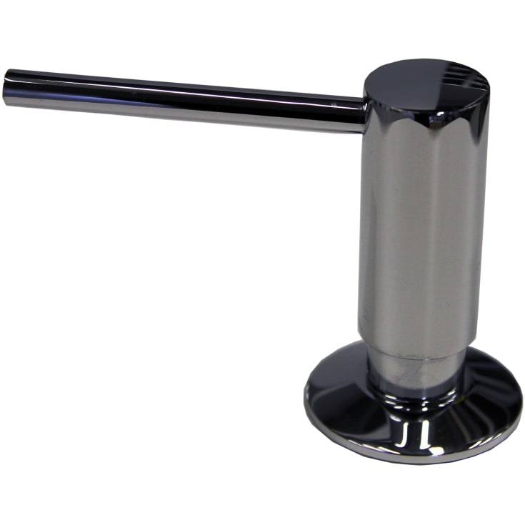 Krom sæbedispenser, monteringshul 23 mm, rosette 50 mm.