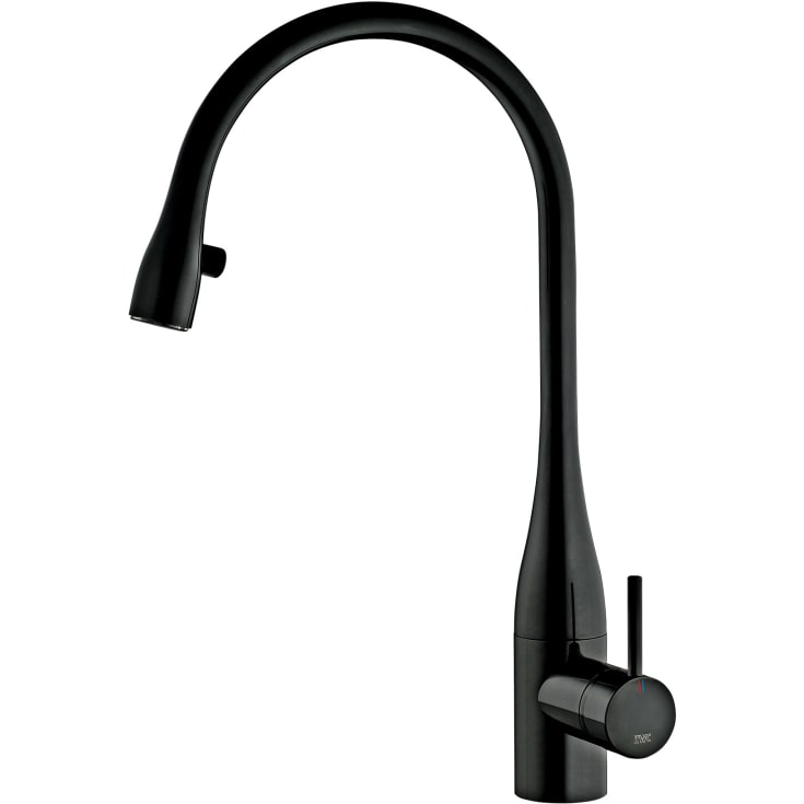 KWC Eve køkkenarmatur, udtrækstud, lys, sort