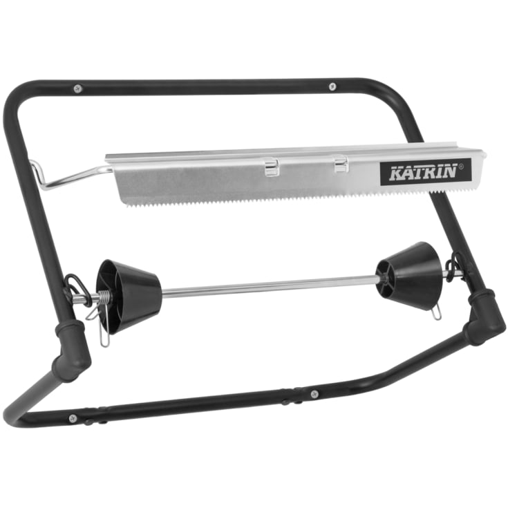 Katrin vægstativ 54930 til værkstedsrulle i metal, sort