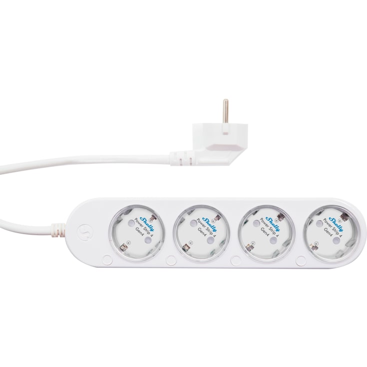 Shelly Gen4 grenuttak, Wi-Fi og Zigbee, hvit