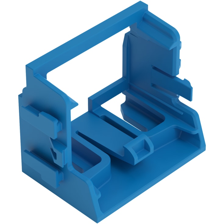 10 st Fästadapter för 10-ledarkontakt WAGO 221 4mm² blå