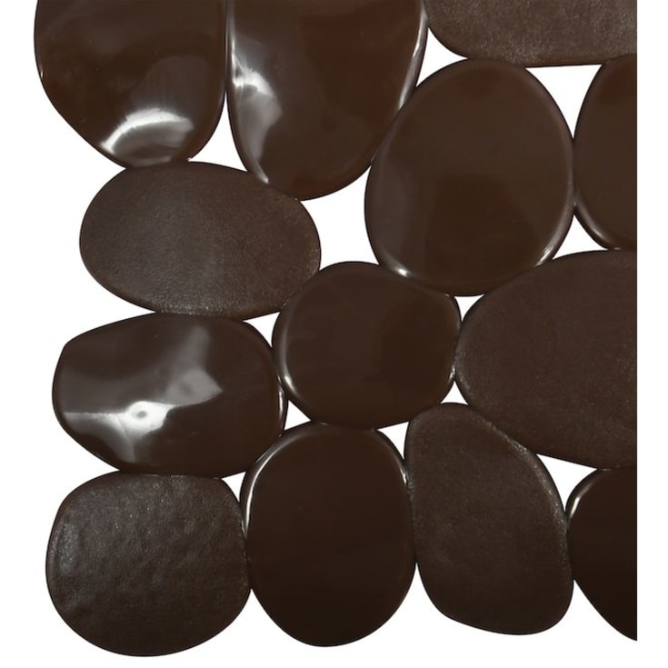 Spirella MSV Pebbles sikkerhedsmåtte, 68x35 cm, brun
