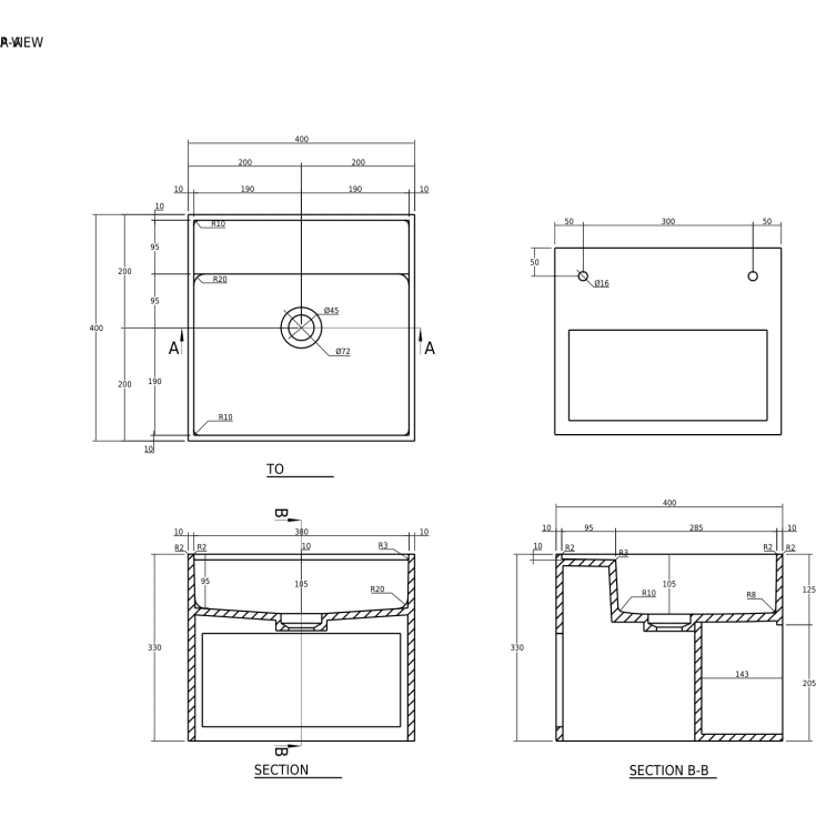 Copenhagen Bath Modul SH 40 servant med hylle, 40x40 cm, hvit matt
