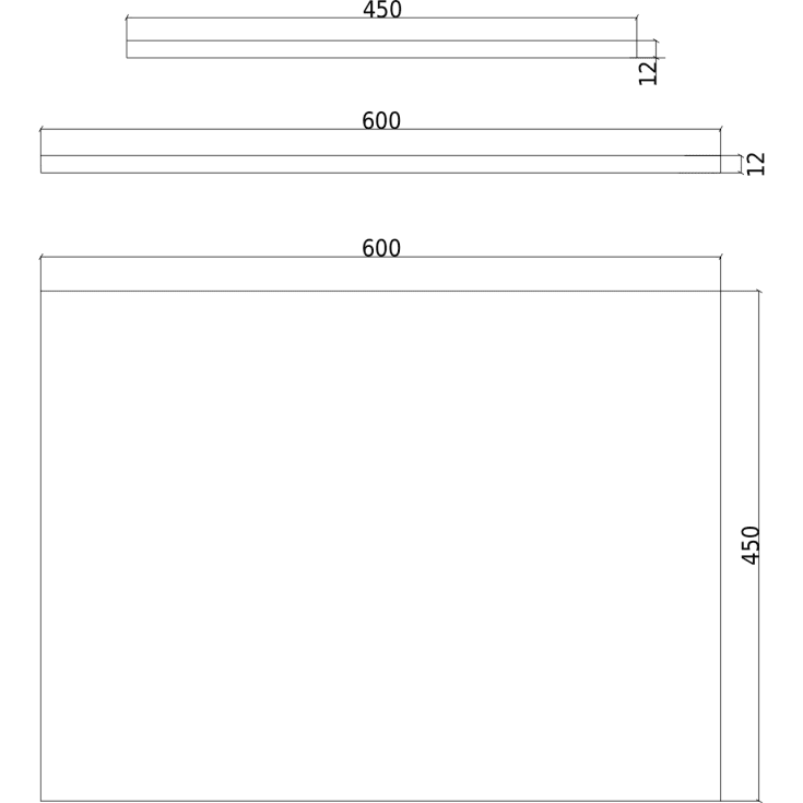 Copenhagen Bath Acovi 60 benkeplate, 60x45 cm, hvit matt