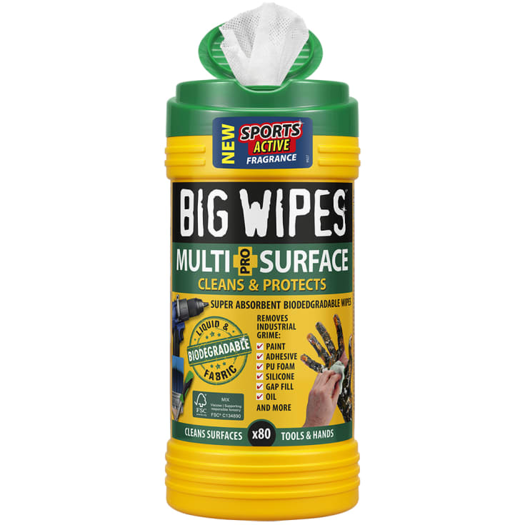 BIG WIPES GREEN Multi-Surface renseservietter, 80 stk.