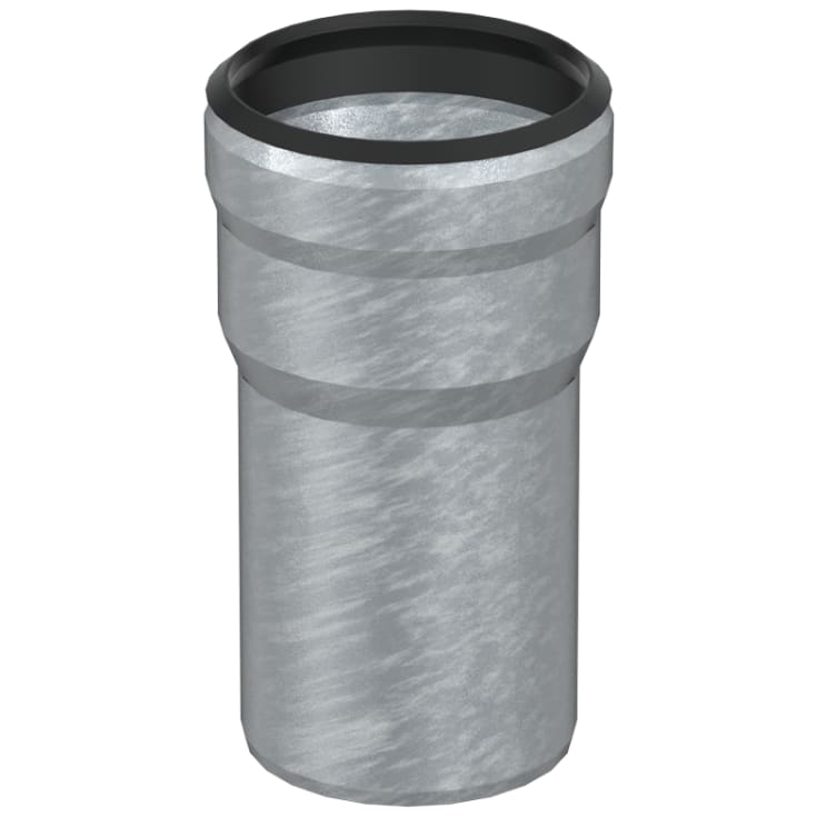 Aco GM-X overgang fra plast til GM-X, Ø50 mm, galvaniseret stål