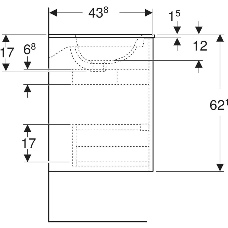 Ifö Sense Modern møbelpakke, 100x48 cm, mat beige