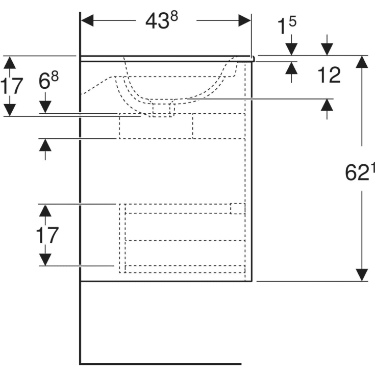 Ifö Sense Modern møbelpakke, 130x48 cm, mat beige