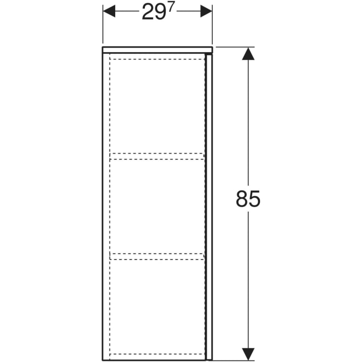 Ifö Sense Modern veggskap, 33x85 cm, matt hvit