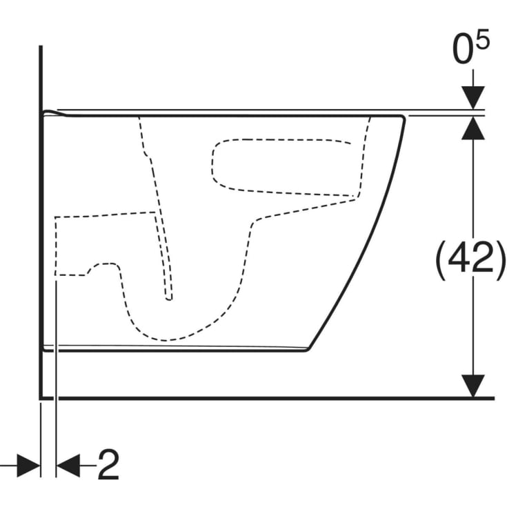 Ifö Spira Art hængeskål, TurboFlush, 520x355x350 mm, hvid