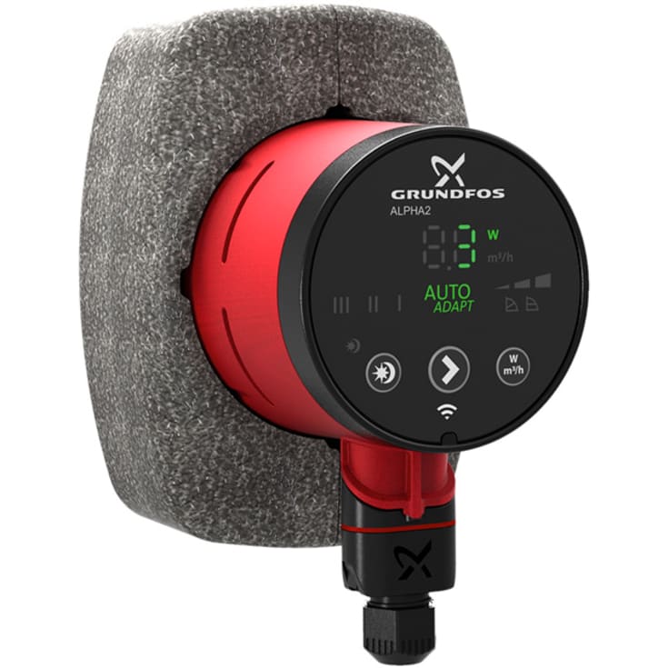 Grundfos Alpha2 25-60 N sirkulasjonspumpe 130 mm, forbruksvann