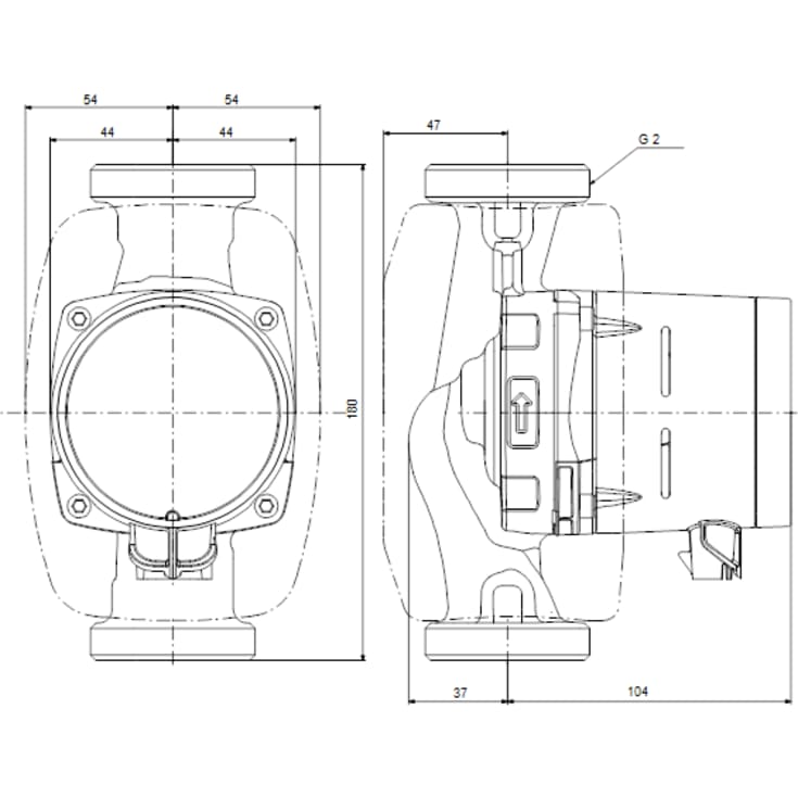 Grundfos Alpha2 32-40 N sirkulasjonspumpe 180 mm, forbruksvann