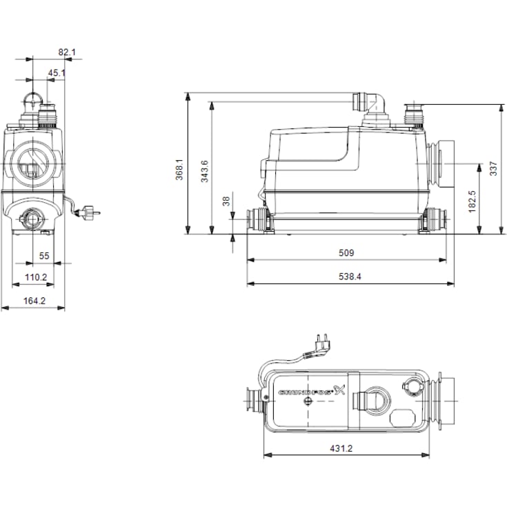 Grundfos Sololift2 CWC-3 afløbspumpe