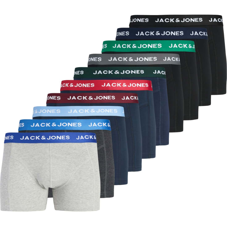 Jack & Jones JACSOLID 10-pak boxershorts, Black/Navy Blazer, 2XL