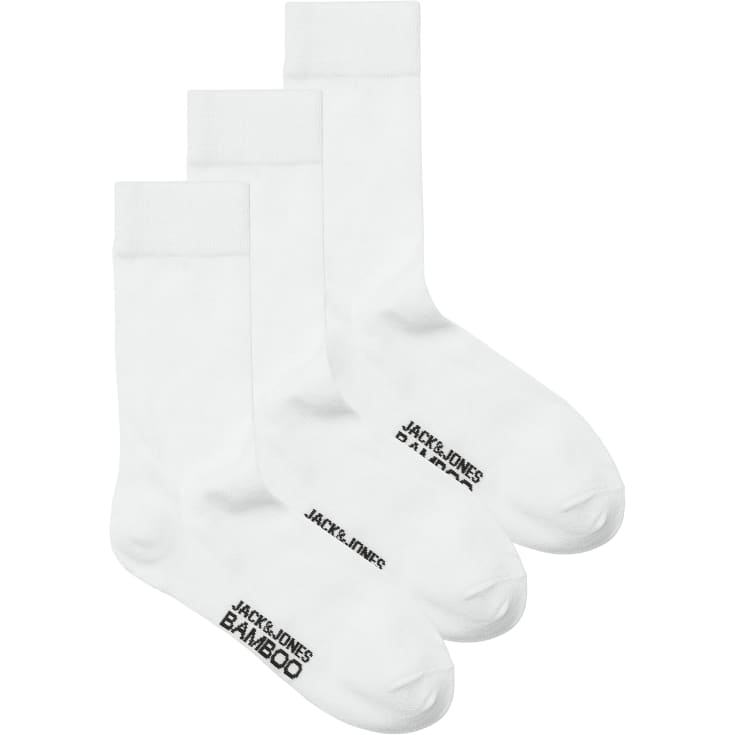 Jack & Jones JACBASIC 3-pak bambusstrømper, White, ONESIZE