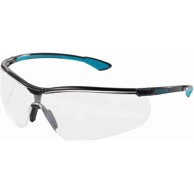 Uvex 825010 sporty clear sikkerhedsbriller, Blå/Sort, ONESIZE