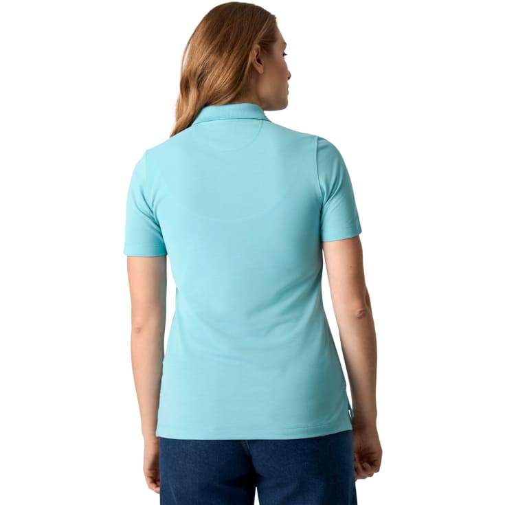 ID Ease dame polo T-shirt, Støvet Aqua, M