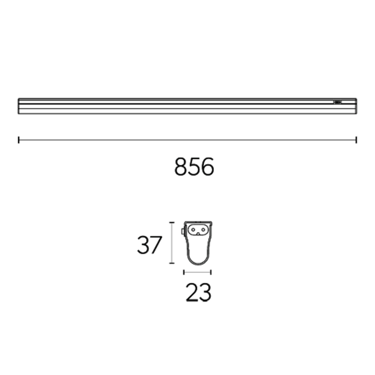 4lite Coda underskabsbelysning, 85,6 cm