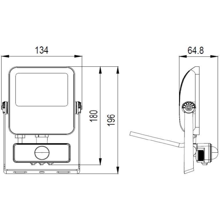 4lite Floodlight projektør med sensor, 4000K, 30W